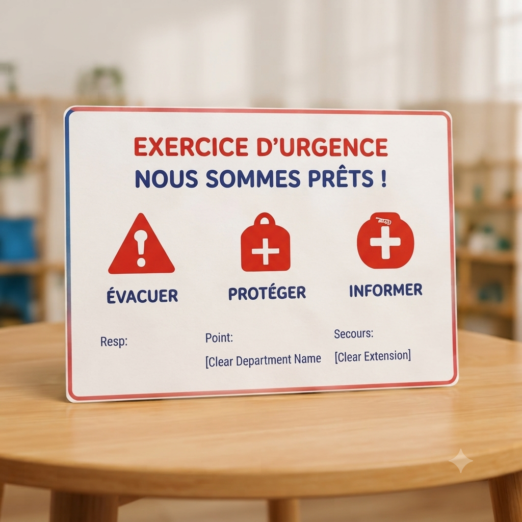 HHRK-507-Affiche exercice d'urgence