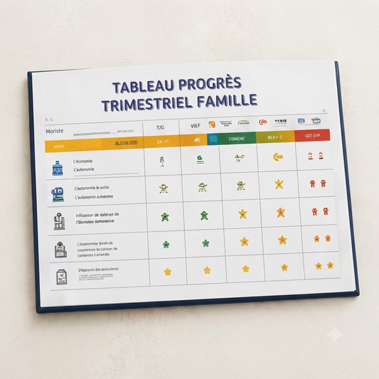 PTR-02-05  Tableau progrès trimestriel famille