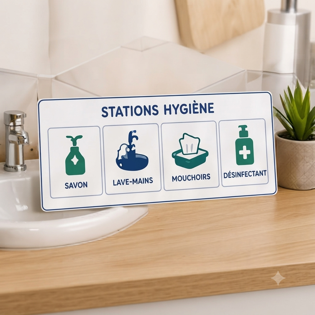 HHRK-203-Étiquettes stations hygiène
