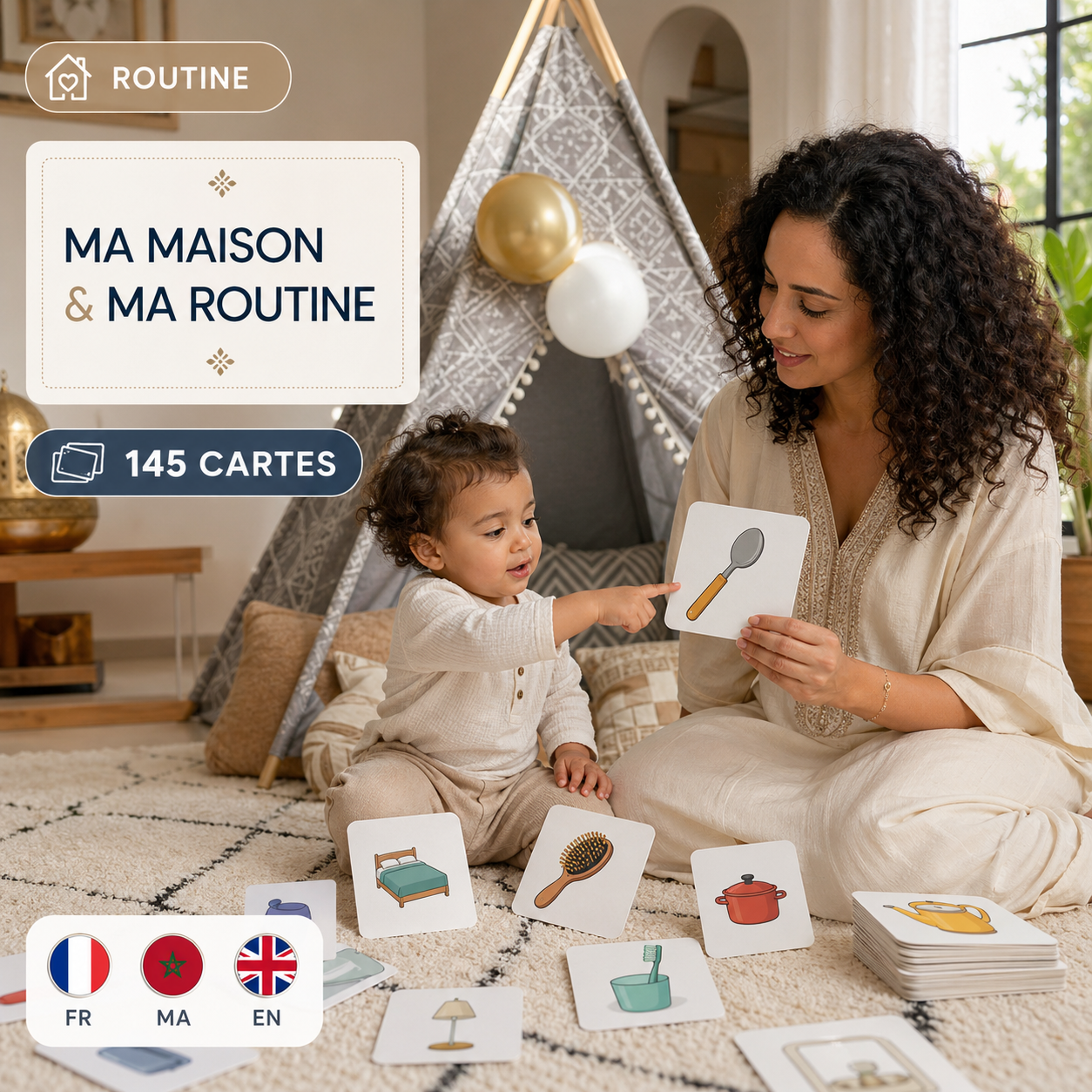Pack Ma Maison et Ma Routine AngelCare Flashcards